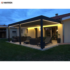 Warren outdoor tilt aluminum motorized retractable pergola