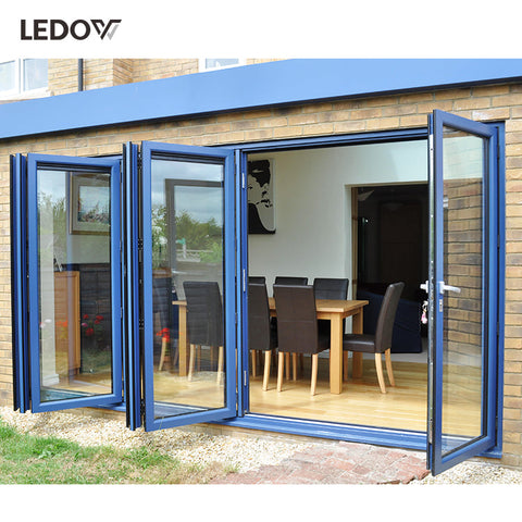 Australia Certified Heavy Duty Italian Brand Hard Ware Best View Glass Bi Fold Exterior Accordion Doors