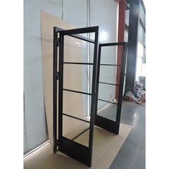 WDMA Floor To Ceiling Sliding Casement Double Iron Doors With Clear Glass