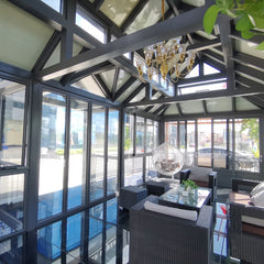 aluminum glass house/sun room/winter garden house gardenhouse sunroom prices