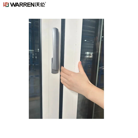 70x96 Folding Aluminium Full Glass Black Frameless Foldable Door External