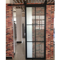 WDMA wholesale soundproof interior wrought iron insulated sliding barn doors for house