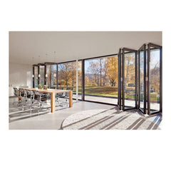 Sliding Folding Partition Glass Door Soundproof Temporary Folding Interior Bifold Door