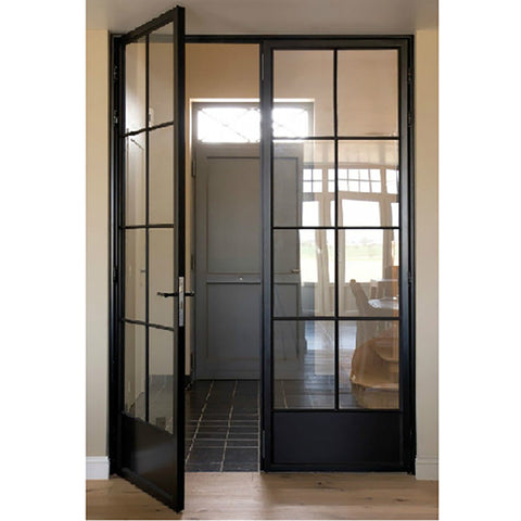 WDMA Security Interne Iron And Aluminium Glass Door