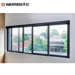 48x48 Sliding Aluminium Triple Glazing Brown House Window Bathroom