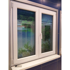 WDMA European Style PVC Profile French Casement Window Grill Design Double Glazed Glass Vinyl Swing Window