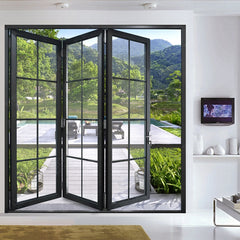 aluminum interior glass sliding bifold door