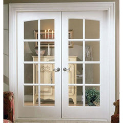 Glazed wooden 48 inch exterior french doors