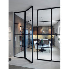 WDMA European Industrial Black Pocket Inside Casement Glass Door