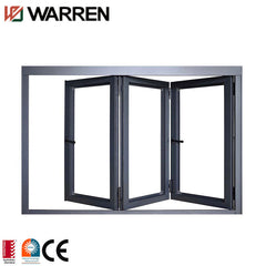 Aluminum hurricane impact vertical bi-fold windows