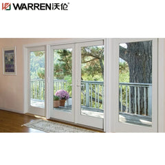 Warren 48x60 French Aluminium Double Glass Black Double Casement Door For Sale