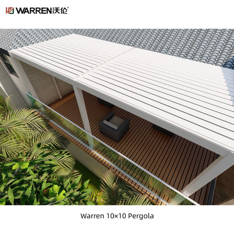 Warren 10x10 outdoor louvered roof pergola with aluminum alloy