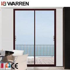 Slide design aluminum double tempered glass french door sliding door system