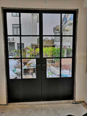 WDMA  Galvanized Steel grid fineline frame window escape door  for villa and garden interior exterior