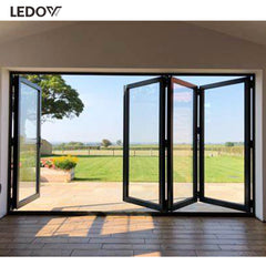 Customized soundproof aluminum glass folding bifold bi folding doors