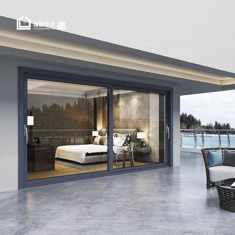 WDMA Modern strong thermal broken aluminium large glass lift and slide sliding doors