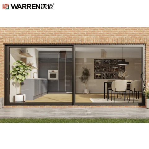 Warren 108 Inch 3 Panel Sliding Patio Door Slide Door Glass Frameless Sliding Glass Door