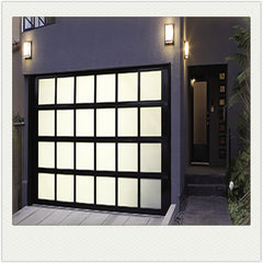 China WDMA Automatic electric sectional aluminum alloy frosted glass garage door