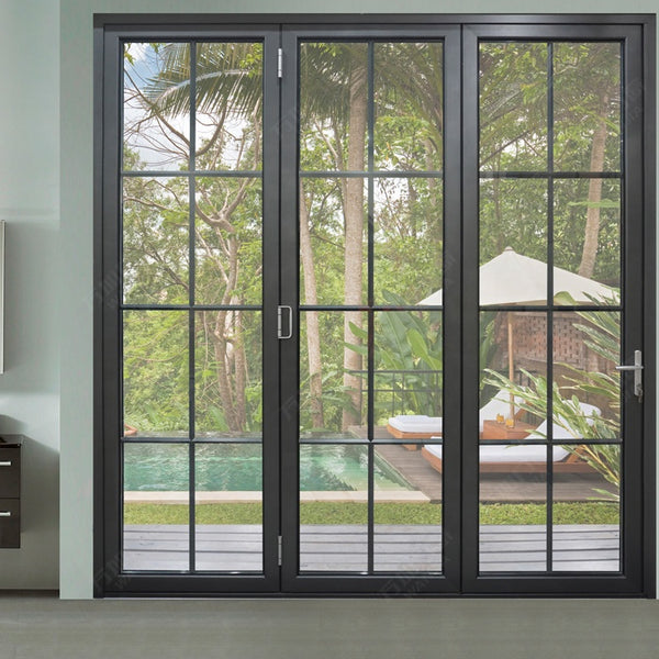 aluminum interior glass sliding bifold door