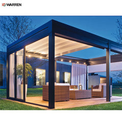 Warren luxury motorized patio aluminum roof pergola