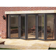 Exterior Entrance Veranda Movable Aluminum Frame Glass Partition Folding Glazed Wall Malaysia