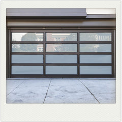 China WDMA Aluminum alloy glass modern new black sectional panel garage door