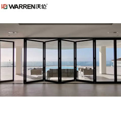 144x96 Folding Aluminium Half Glass White Kitchen Indoor Door Pantry Door