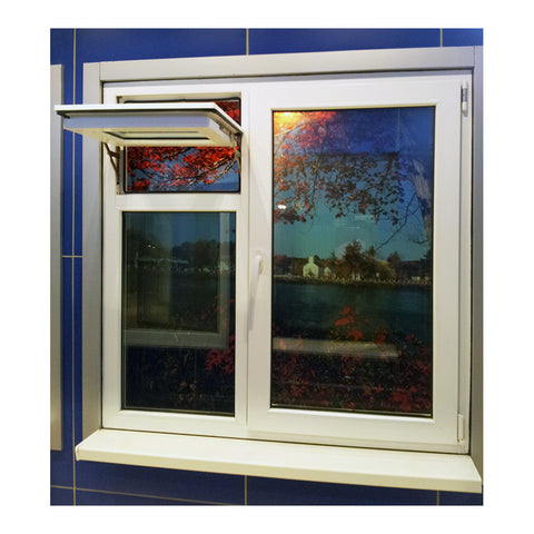 WDMA High Quality UPVC Profile Grill Design Plastic Windows for Hotel