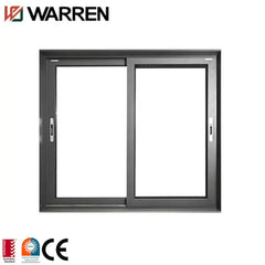 60x24 Slider Aluminium Double Glass Brown Double Window With Grids