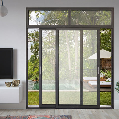 WDMA Aluminum tempered sliding glass doors