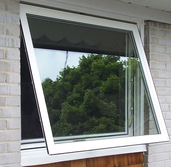 New Design Modern Custom Top Hung Aluminum Frame Swing Bathroom Awning Casement Window