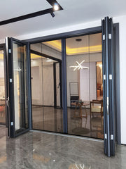 104x35 folding door with best Hardware aluminium window frames with thermo brake