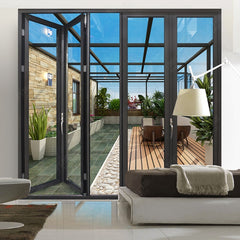 China WDMA Entrance multi concertina fold door for patio