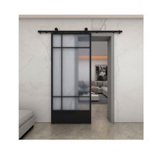 WDMA Glass shower metal barn door with hardware