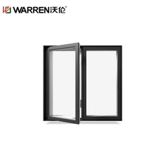 48x48 Outward Opening Aluminium Glass Green Soundproof Window Moden