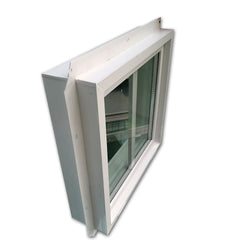 WDMA Tempered Glass PVC Sliding Windows Weatherproof White Vinyl Sliding Windows