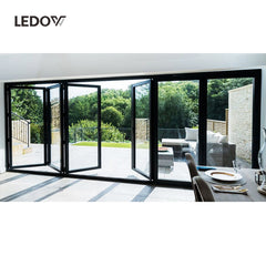 Bulk order good price exterior bi folding external patio aluminum folding glass door