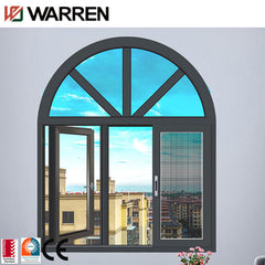 Aluminium hurricane american german standard arched casement windows