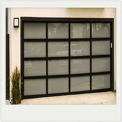 China WDMA Automatic electric sectional aluminum alloy frosted glass garage door