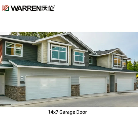 Warren 14x7 Garage Door Electric Garage Door With Pedestrian Door And Window Aluminum Steel