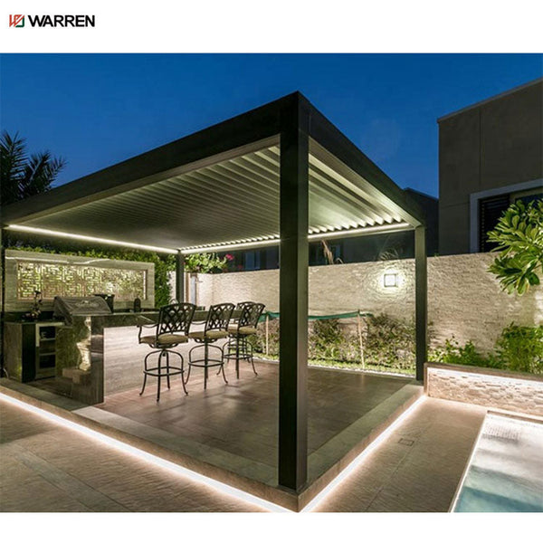 Warren aluminum remote control louvre roof outdoor motorized pergola