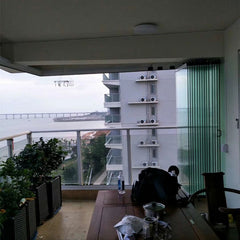 Aluminium Accordion Sliding Bi Fold Balcony Glazing Folding Invisible Frameless Double Glass Window With Thermal Break