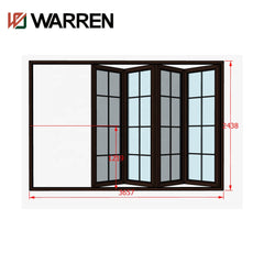 45*100 folding door with double glass and best hardware aluminium material heat insolution