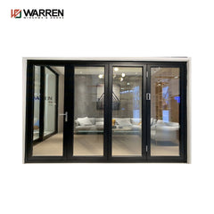 120x80 folding door aluminium 6060-T66 black aluminium edge spacer factory sale