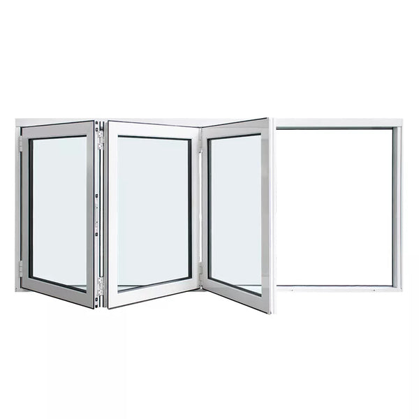 WDMA Aluminium Tempered Glass Bifolding Windows Horizontal Folding Local Window Aluminium Bifold Window