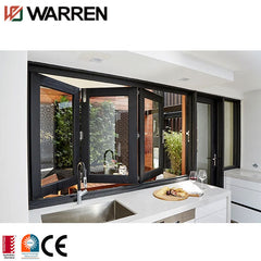 Aluminum frameless sliding folding glass windows