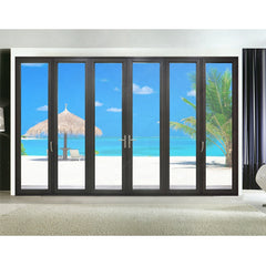 China WDMA soundproof aluminum glass folding/ bifold door price