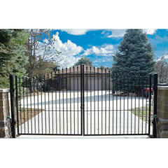 Luxury House Main Courtyard Elegant Aluminum Entrance Accordion Driveway Fence Gate