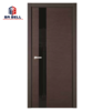 Laminated Glass Wooden Veneer Mdf Internal Door Design Single Swing Open Style Interior Doors on China WDMA