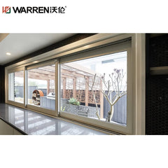 40x36 Sliding Aluminium Laminated Glass Brown Powder Coated Window Custom